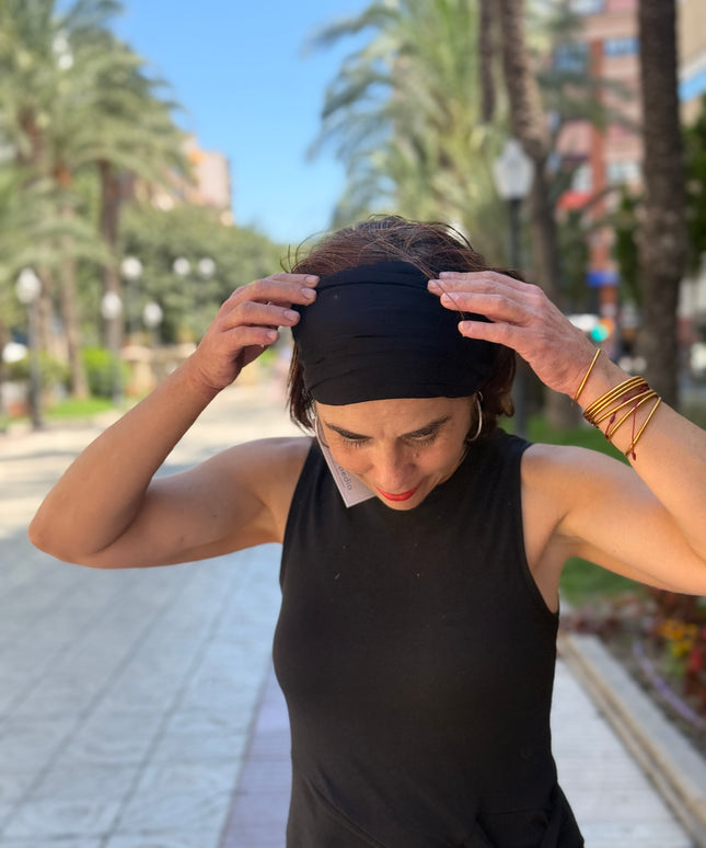 Banda de Bambú para Alopecia Frontal Fibrosante | Chloe Negro