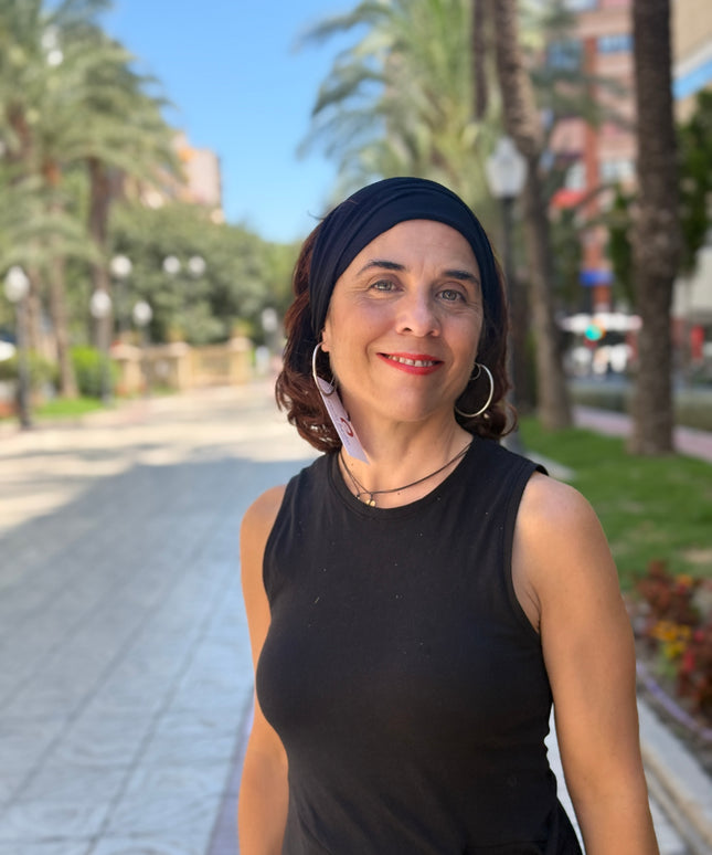 Banda de Bambú para Alopecia Frontal Fibrosante | Chloe Negro