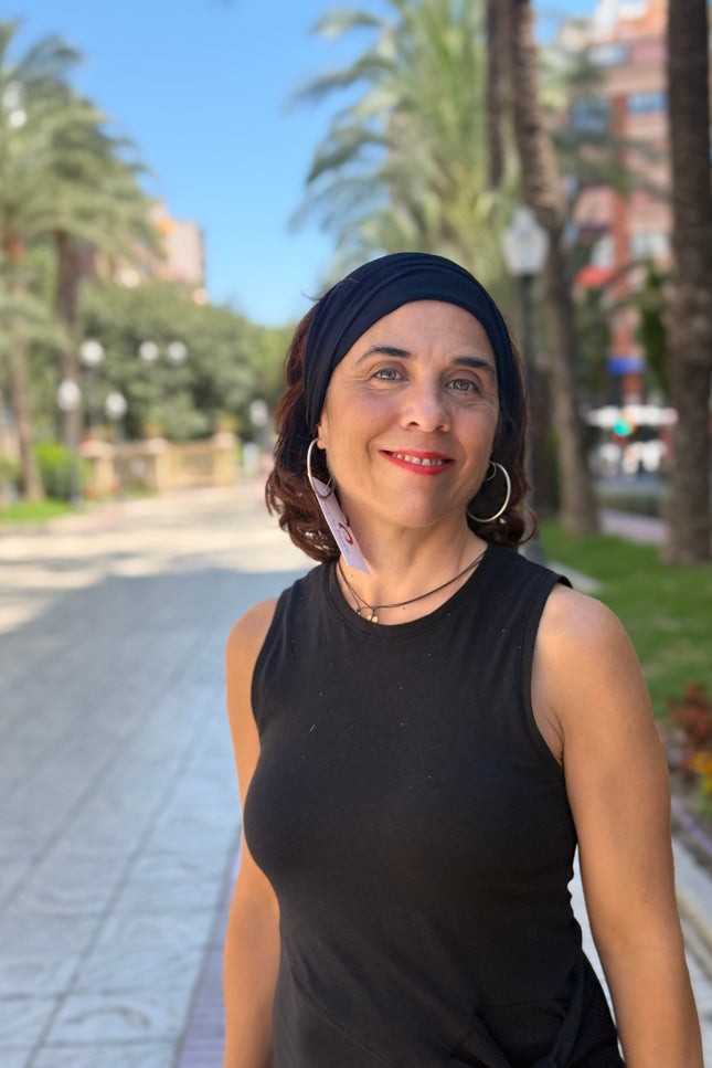 Banda de Bambú para Alopecia Frontal Fibrosante | Chloe Negro