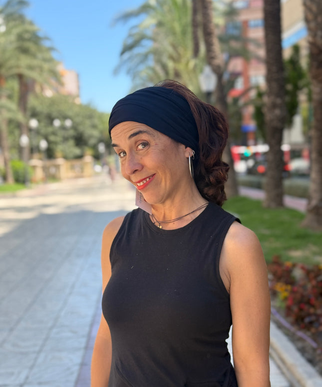 Banda de Bambú para Alopecia Frontal Fibrosante | Chloe Negro