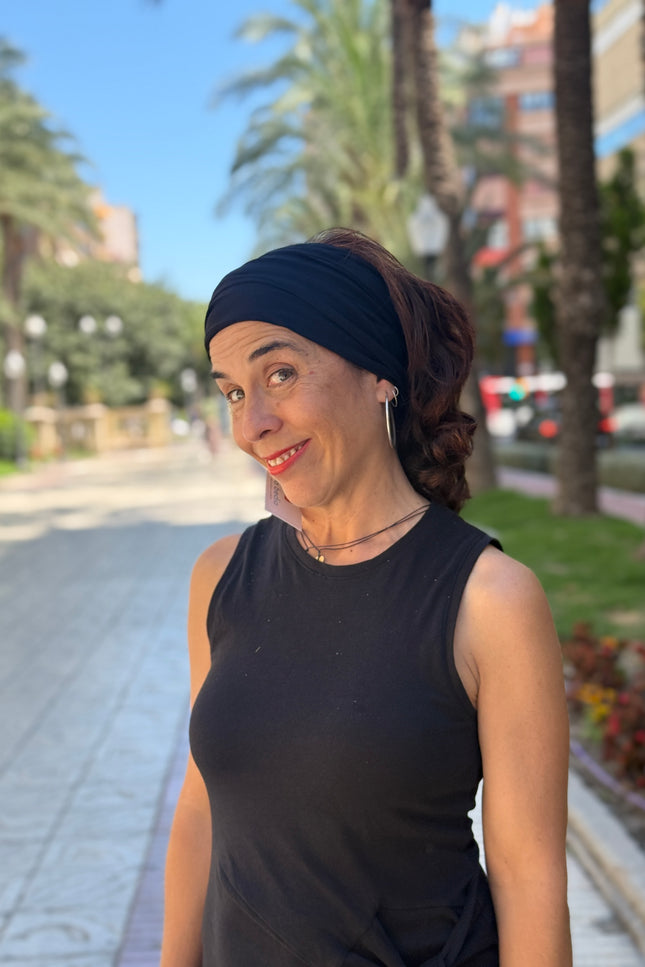 Banda de Bambú para Alopecia Frontal Fibrosante | Chloe Negro