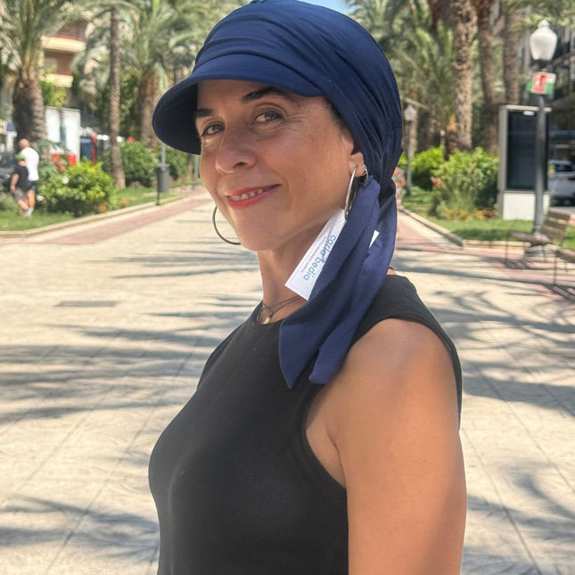 Gorra Oncológica Carla Bedia | Nala Azul Marino
