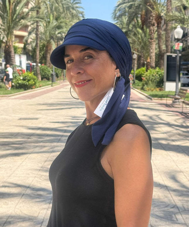 Gorra Oncológica Carla Bedia | Nala Azul Marino