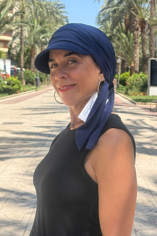 Gorra Oncológica Carla Bedia | Nala Azul Marino