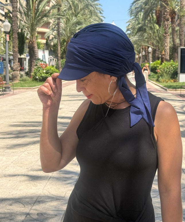 Gorra Oncológica Carla Bedia | Nala Azul Marino