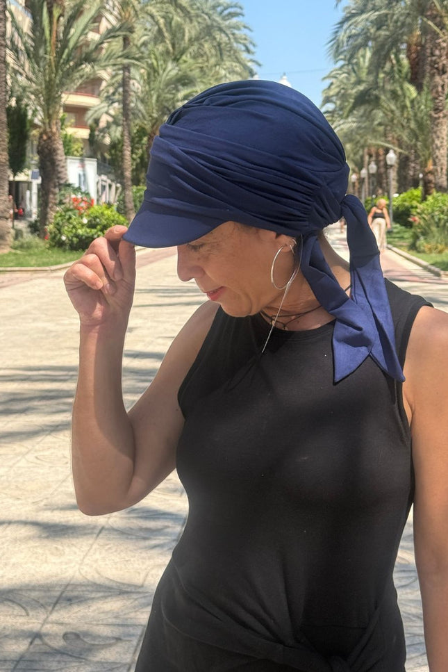 Gorra Oncológica Carla Bedia | Nala Azul Marino