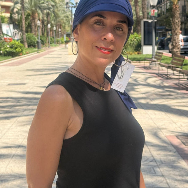 Gorra Oncológica Carla Bedia | Nala Azul Marino