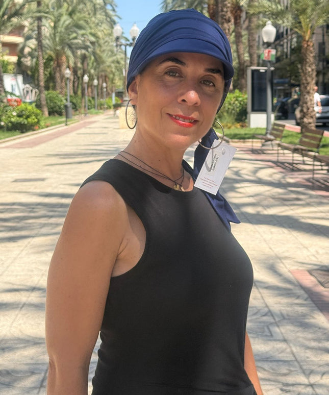 Gorra Oncológica Carla Bedia | Nala Azul Marino