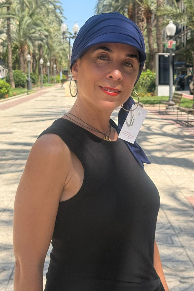 Gorra Oncológica Carla Bedia | Nala Azul Marino