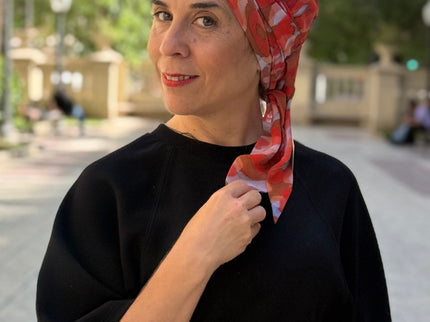 añuelo Oncológico Carla Bedia | Zoe Silk Acuarela Terracota