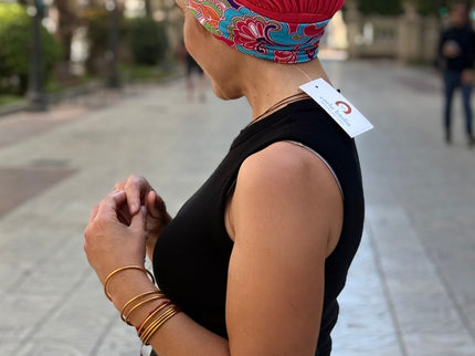 Pañuelo Oncológico Carla Bedia | Lara Coral Psicodélico