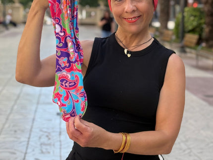 Pañuelo Oncológico Carla Bedia | Lara Coral Psicodélico
