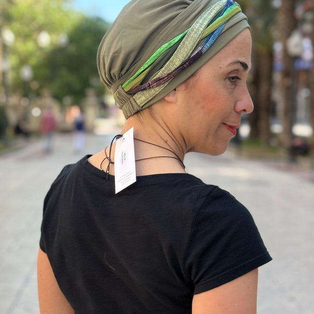Pañuelo Oncológico Carla Bedia | Carlota Verde