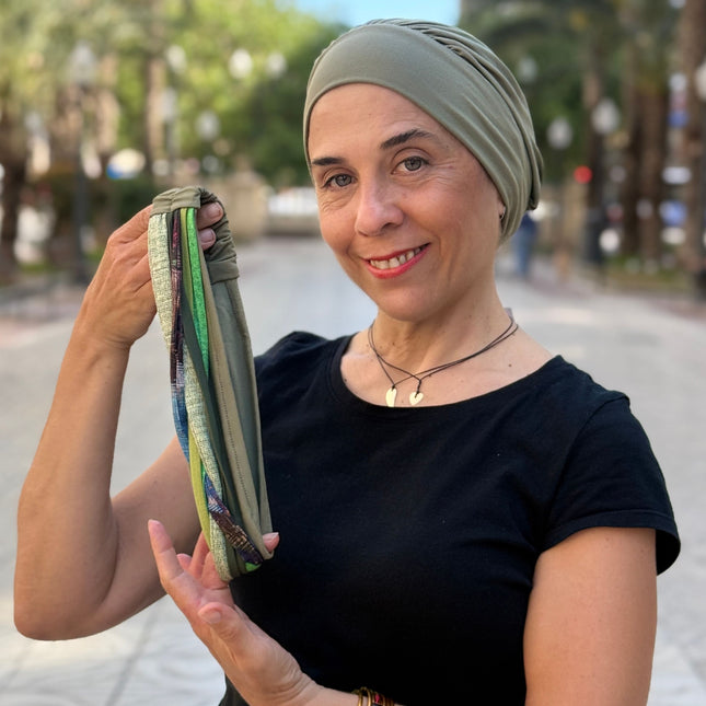 Pañuelo Oncológico Carla Bedia | Carlota Verde