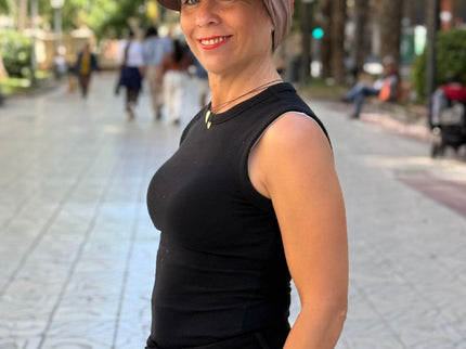 Visera para Pañuelo Oncológico Carla Bedia | Marrón