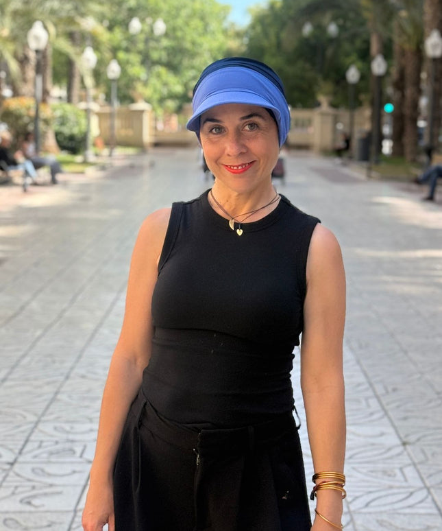 Visera para Pañuelo Oncológico Carla Bedia | Azul
