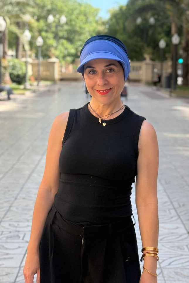 Visera para Pañuelo Oncológico Carla Bedia | Azul