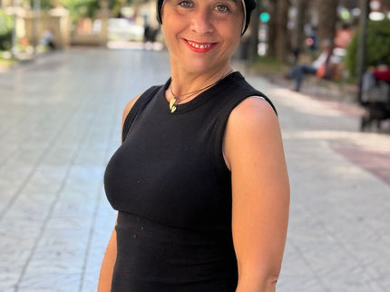 Visera para Pañuelo Oncológico Carla Bedia | Negro