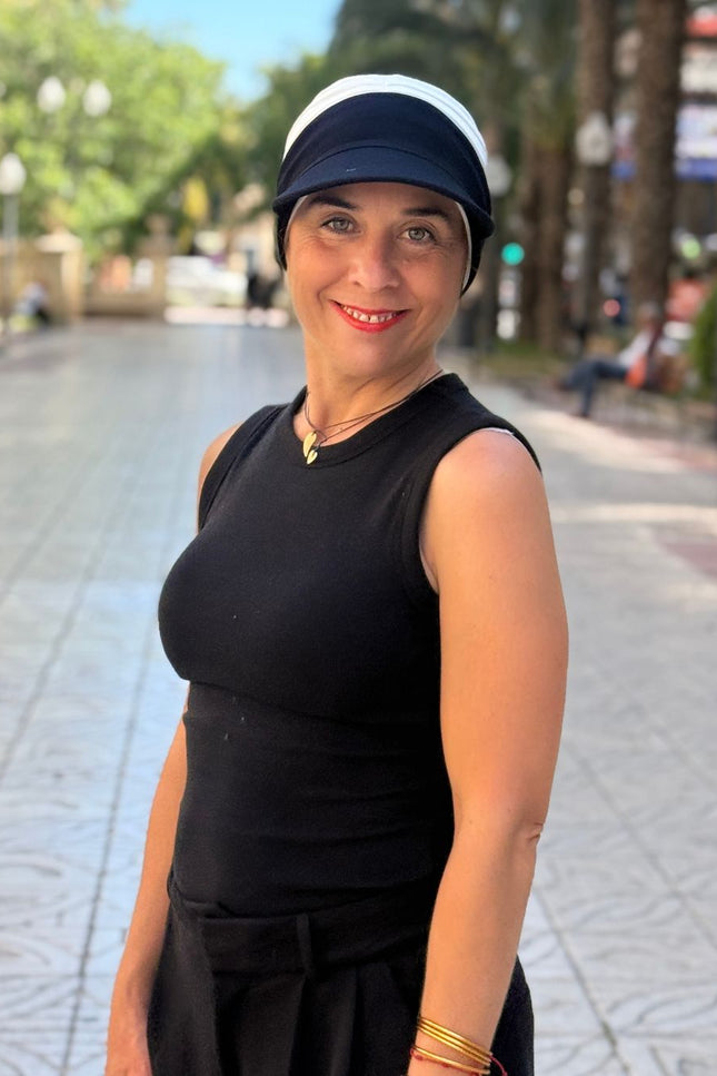 Visera para Pañuelo Oncológico Carla Bedia | Negro