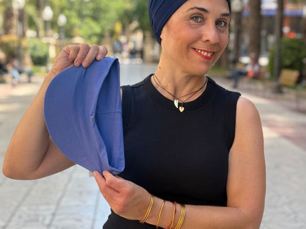 Visera para Pañuelo Oncológico Carla Bedia | Azul Marino