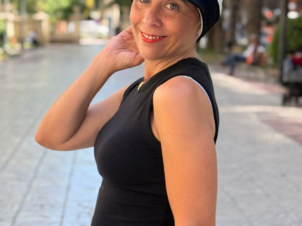 Visera para Pañuelo Oncológico Carla Bedia | Negro