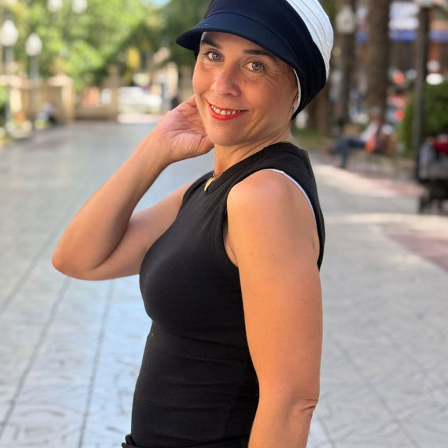 Visera para Pañuelo Oncológico Carla Bedia | Negro