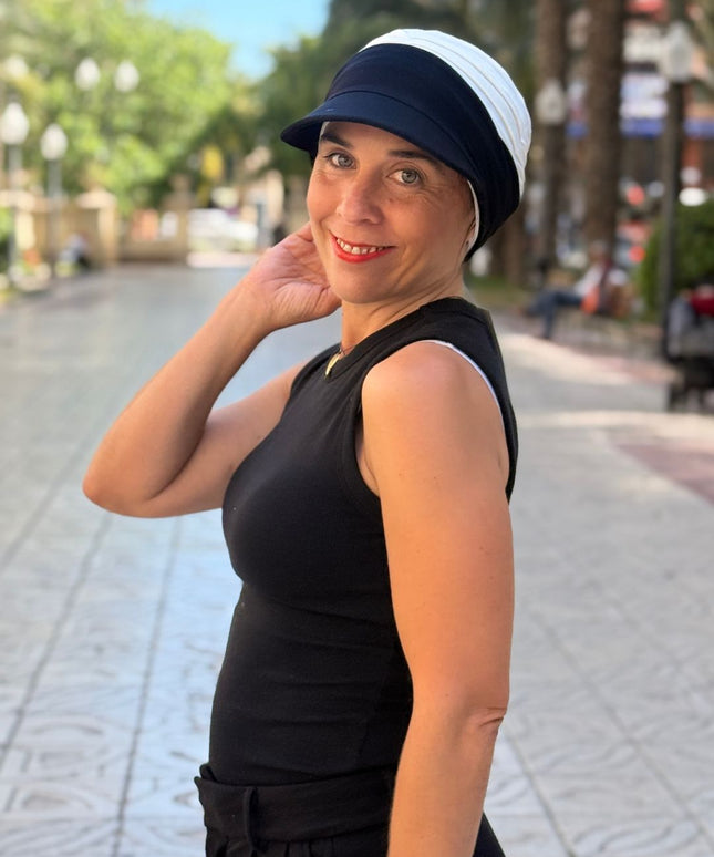Visera para Pañuelo Oncológico Carla Bedia | Negro