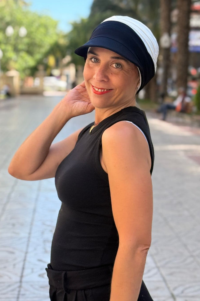 Visera para Pañuelo Oncológico Carla Bedia | Negro