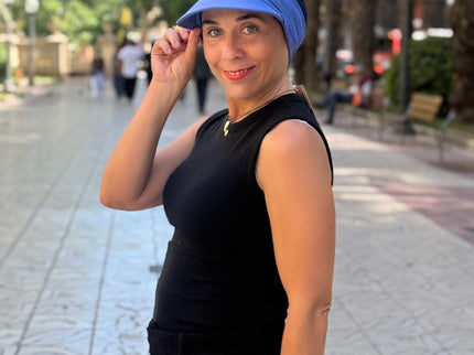 Visera para Pañuelo Oncológico Carla Bedia | Azul Marino