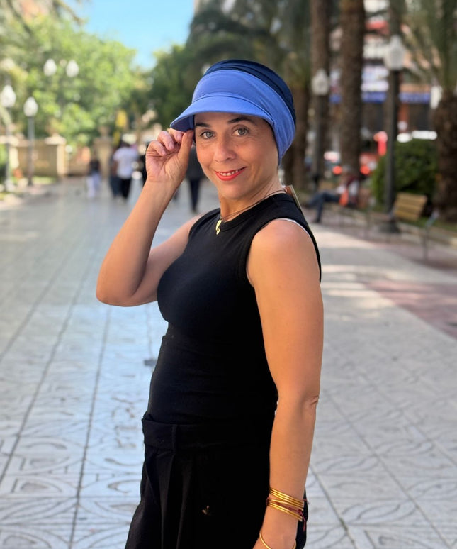 Visera para Pañuelo Oncológico Carla Bedia | Azul
