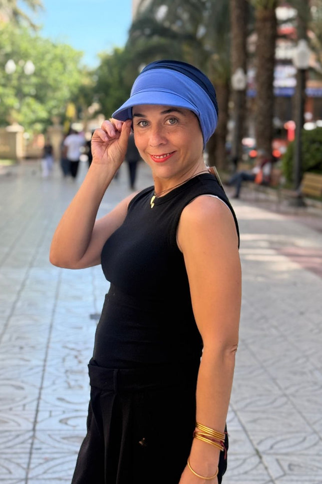 Visera para Pañuelo Oncológico Carla Bedia | Azul