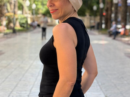 Visera para Pañuelo Oncológico Carla Bedia | Beige Arena
