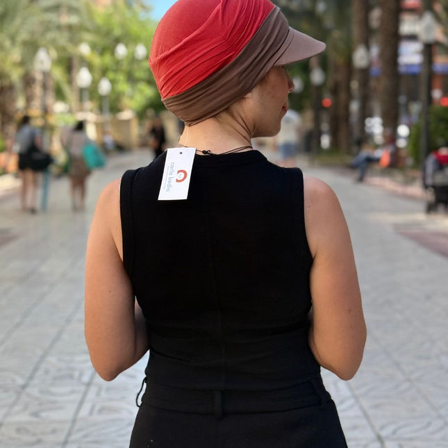 Visera para Pañuelo Oncológico Carla Bedia | Marrón