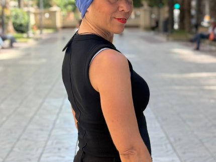 Visera para Pañuelo Oncológico Carla Bedia | Azul Marino