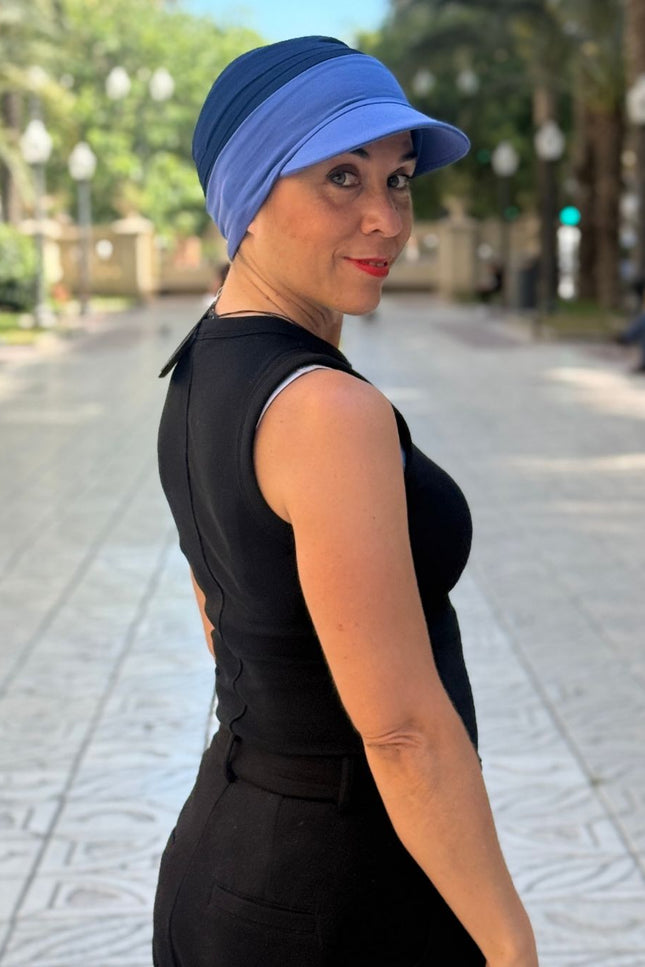 Visera para Pañuelo Oncológico Carla Bedia | Azul