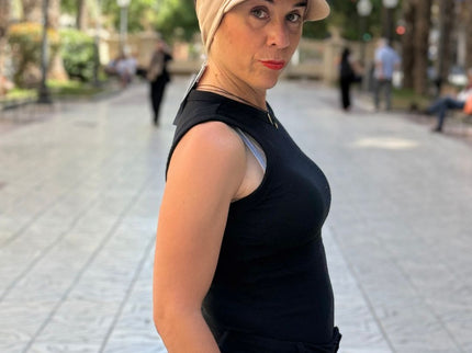 Visera para Pañuelo Oncológico Carla Bedia | Beige Arena