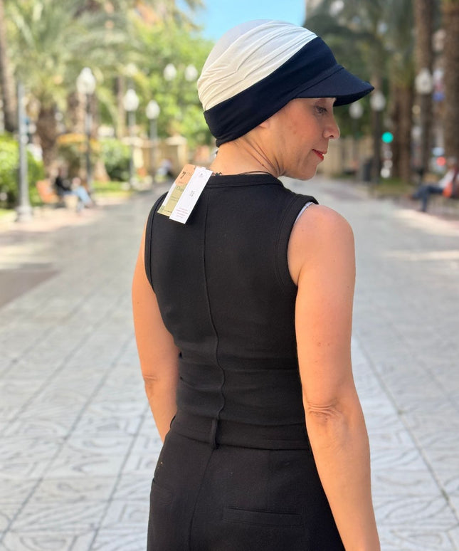 Visera para Pañuelo Oncológico Carla Bedia | Negro