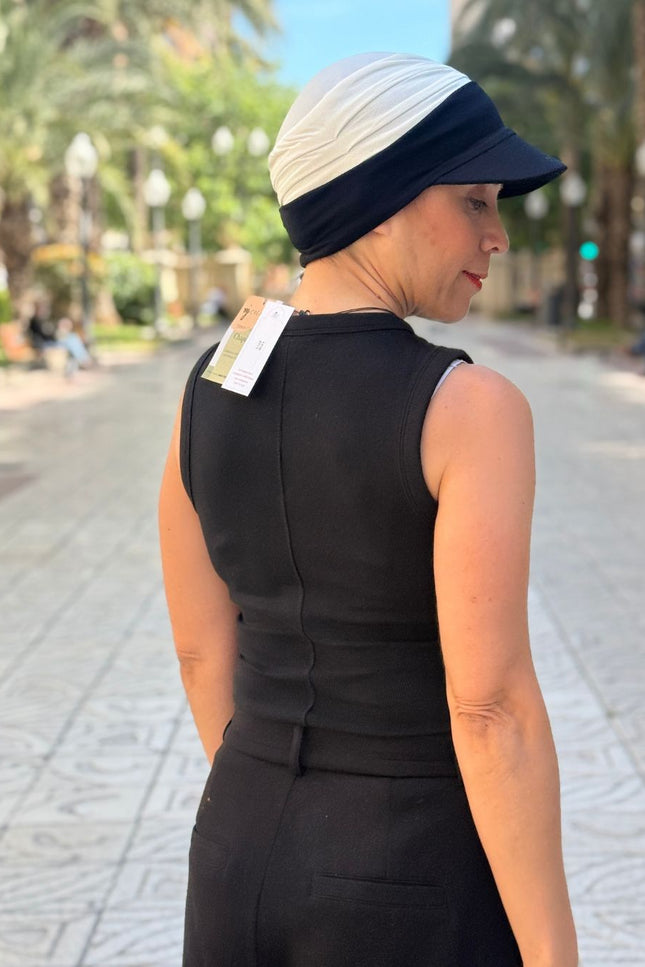 Visera para Pañuelo Oncológico Carla Bedia | Negro