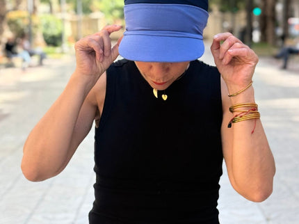 Visera para Pañuelo Oncológico Carla Bedia | Azul Marino