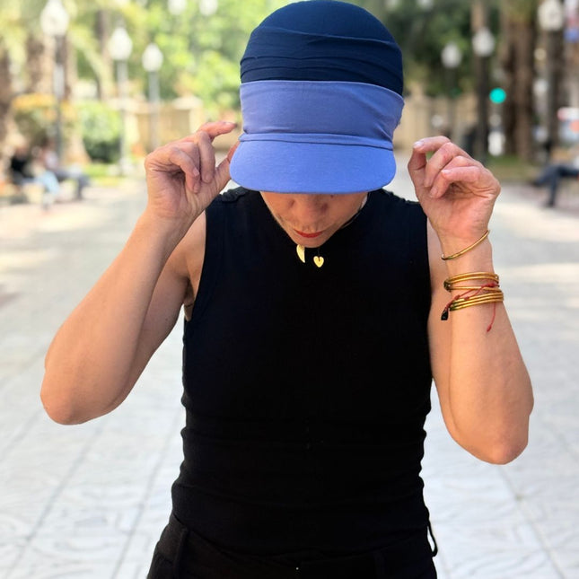 Visera para Pañuelo Oncológico Carla Bedia | Azul