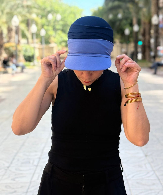 Visera para Pañuelo Oncológico Carla Bedia | Azul