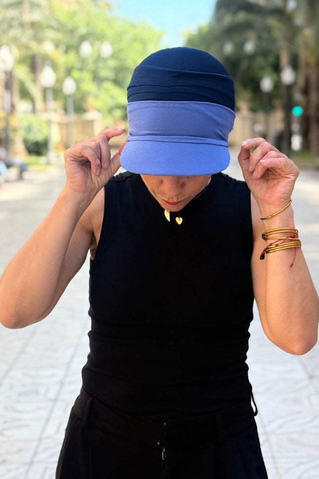 Visera para Pañuelo Oncológico Carla Bedia | Azul
