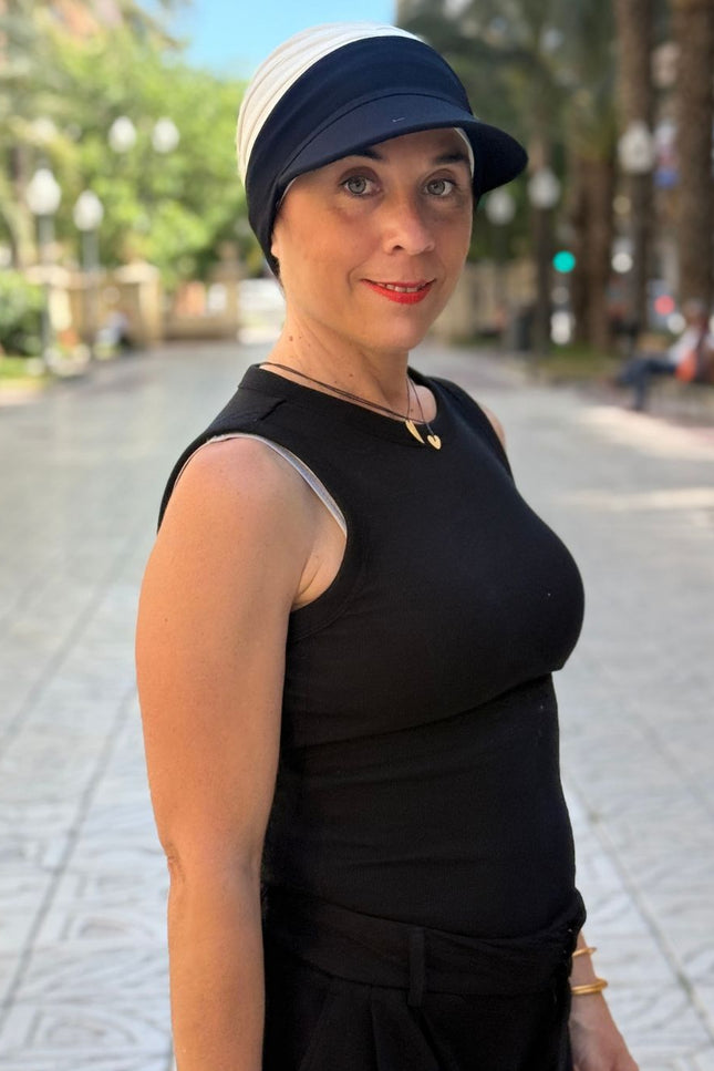 Visera para Pañuelo Oncológico Carla Bedia | Negro