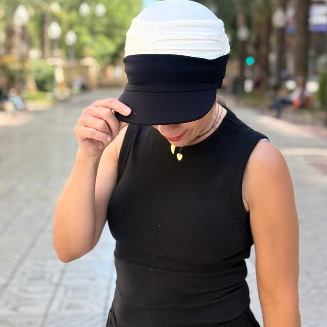 Visera para Pañuelo Oncológico Carla Bedia | Negro