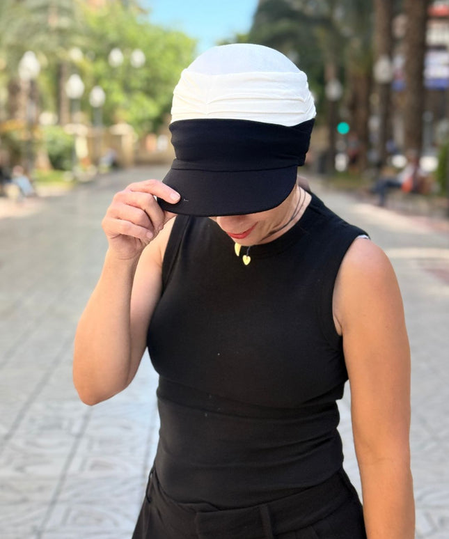 Visera para Pañuelo Oncológico Carla Bedia | Negro