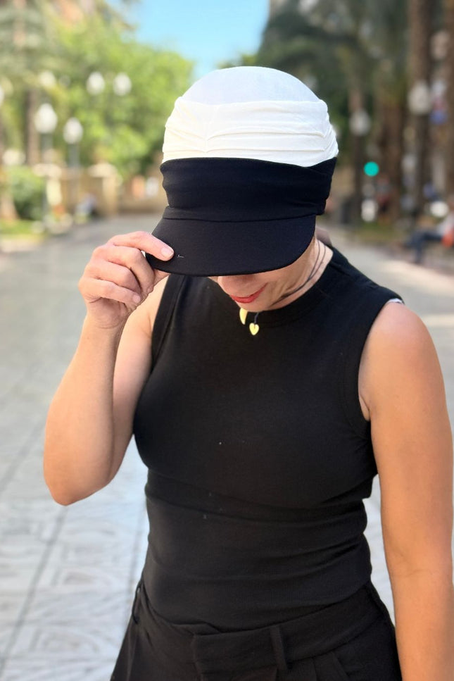 Visera para Pañuelo Oncológico Carla Bedia | Negro