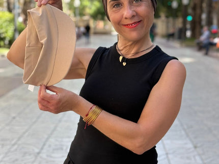 Visera para Pañuelo Oncológico Carla Bedia | Beige Arena