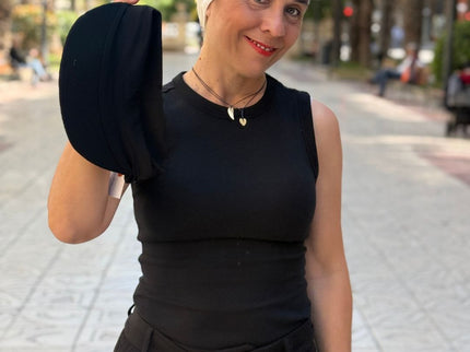 Visera para Pañuelo Oncológico Carla Bedia | Negro