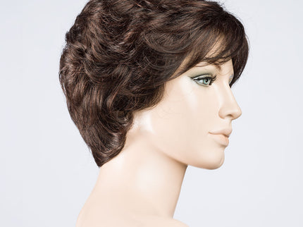 Peluca Alexis Deluxe de Ellen Wille, color Darkchocolate Mix, vista lateral en maniquí