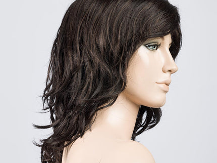 Peluca Beach Mono Part de Ellen Wille, color Espresso Rooted, vista lateral en maniquí